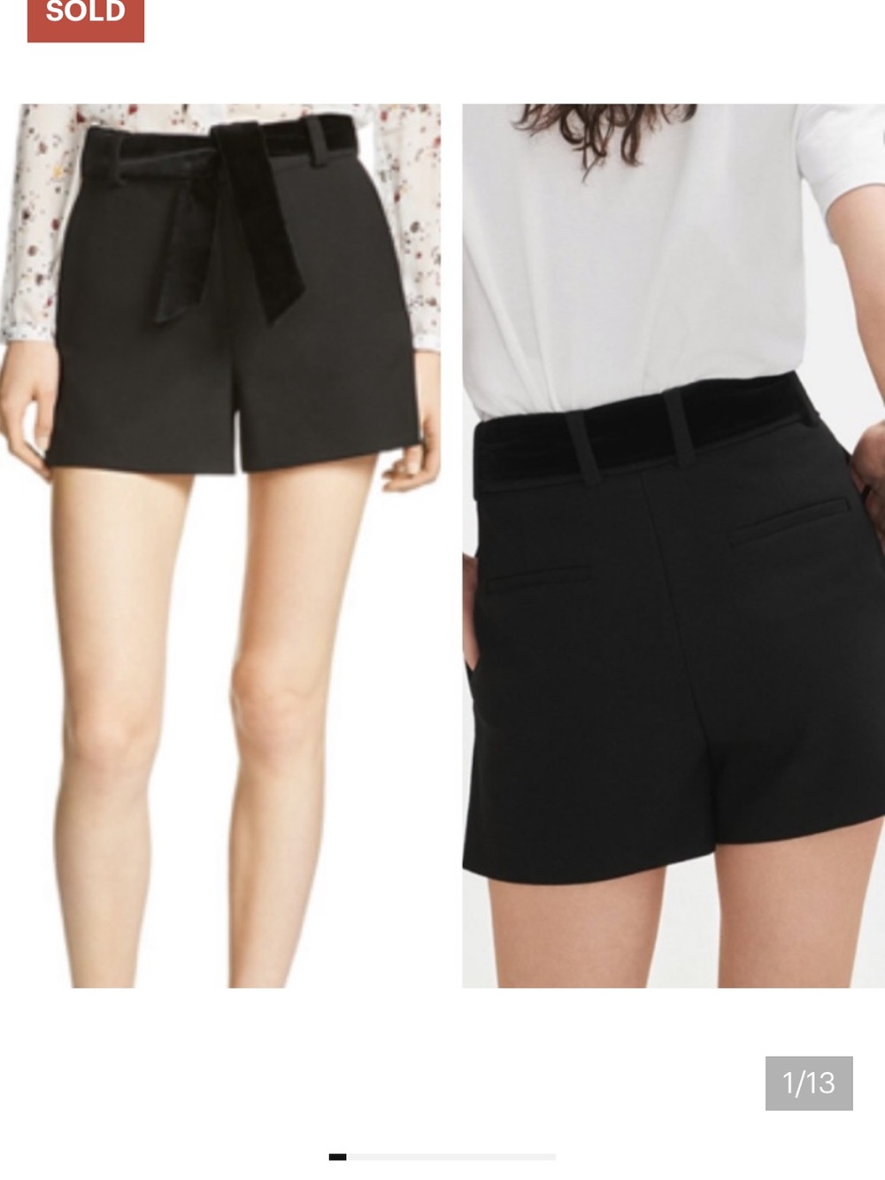 Maje PARIS New Black IPARIS Shorts Small